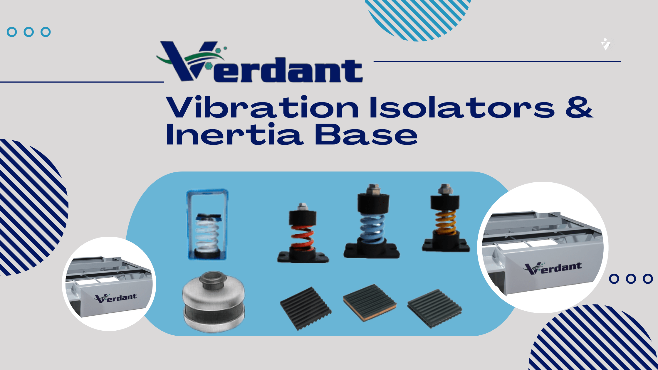 vibration isolators and inertia base manufactured by verdant industries.